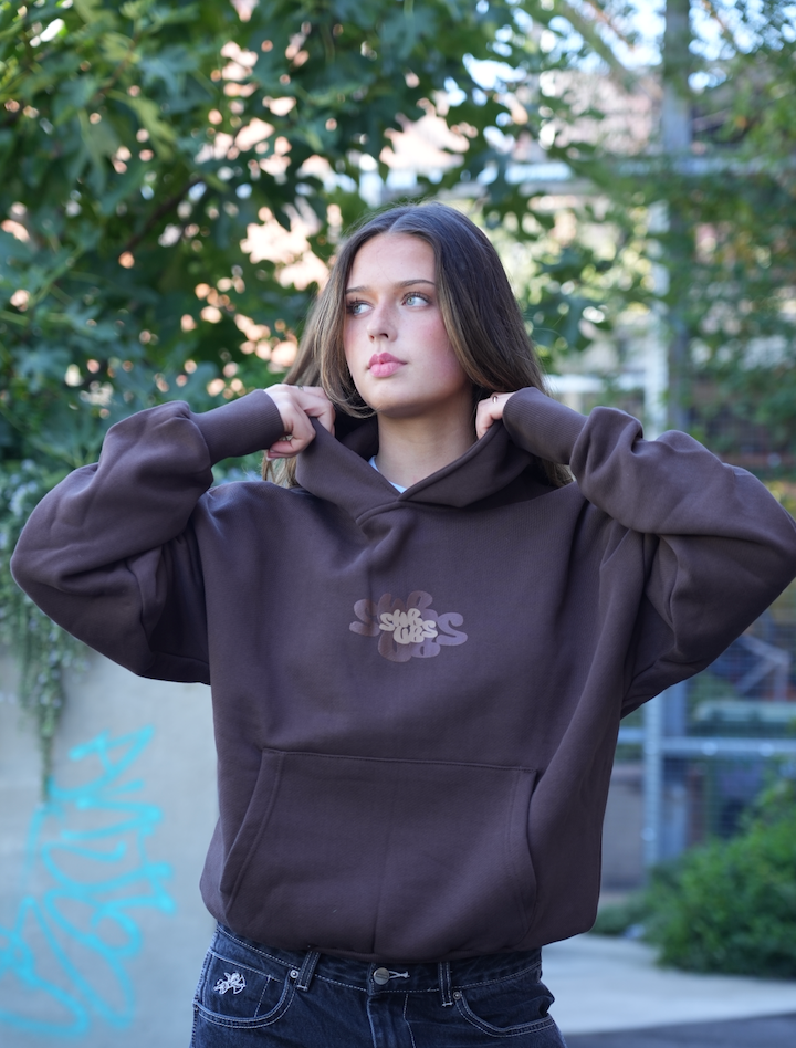 deep mocha-brown hoodie